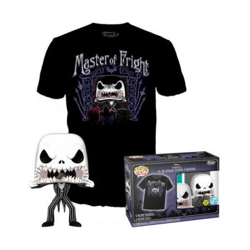 63628 - Disney: The Nightmare Before Christmas - Pop Funko & Tee - Jack Skellington 9cm (t-shirt S) Funko Gadget