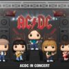 AC/DC Funko Pop Moments Dlx Vinile 5 Figure AC/DC In Concerto 9 Cm