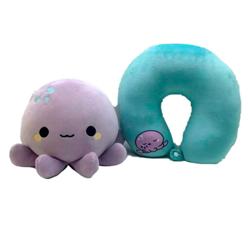 Adoramals Octopus Swapseazzz Da Viaggio Cuscino + Peluche Puckator