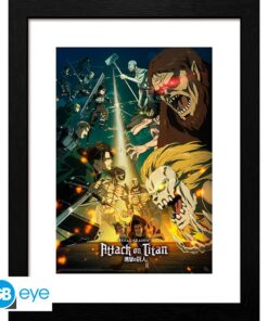 ATTACK ON TITAN - Framed print "S4 key art 3" (30x40)