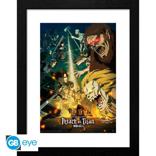 ATTACK ON TITAN - Framed print "S4 key art 3" (30x40)