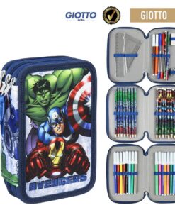 Avengers Astuccio Triplo con Accessori Giotto 12 x 19 x 6 cm Cerdà