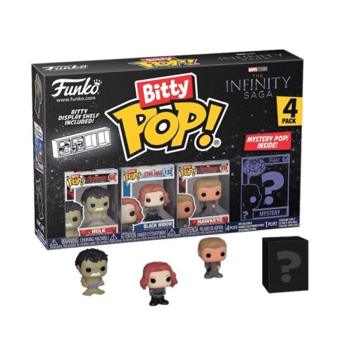 Avengers Bitty Funko Pop Figura Hulk Black Widow Hawkeye + Sorpresa 2