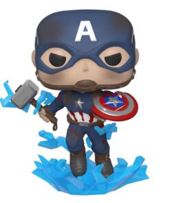 Avengers Endgame Funko Pop Vinile Figura Captain America Con Scudo Rotto 9 cm