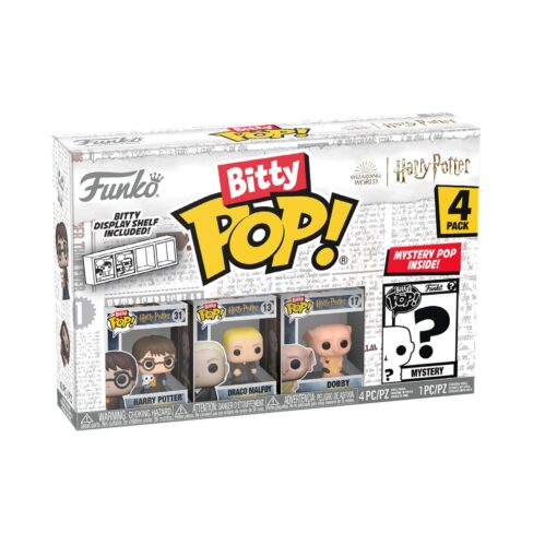 Bitty POP Harry Potter - Harry con Edvige Draco Malfoy e Dobby e Personaggio a sorpresa Funko