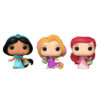 Carrot Pocket POP blister 3 figures Disney Princess Rapunzel Ariel Jasmin Funko