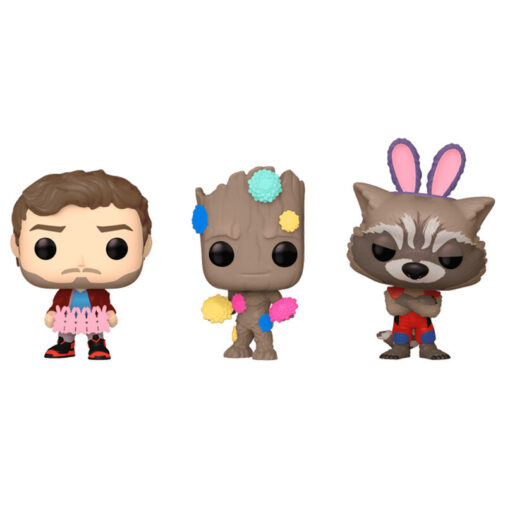 Carrot Pocket Pop Blister 3 Figures Marvel Guardiani Della Galassia Funko