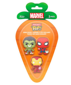 Carrot Pocket POP blister 3 figures Marvel Spiderman Hulk Iron Man Funko