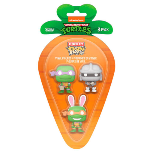 Carrot Pocket POP blister 3 figures Ninja Turtles Donatello Shredder Michelangelo Funko