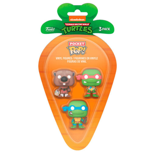 Carrot Pocket POP blister 3 figures Ninja Turtles Splinter Leonardo Raphael Funko