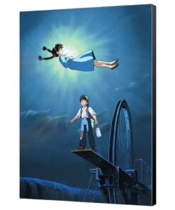 CASTLE IN THE SKY WOOD PANEL POSTER STUDIO GHIBLI