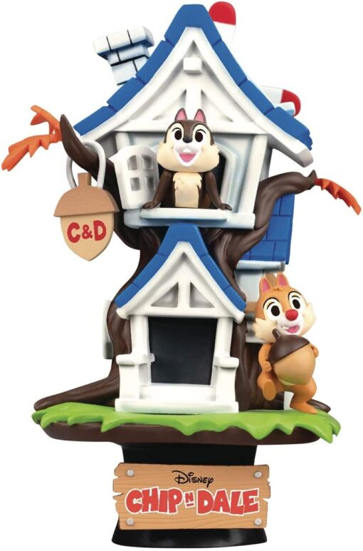 Chip e Chop Disney Figura Casa sull'Albero Diorama 16 cm Beast Kingdom