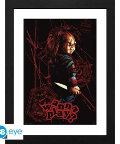 CHUCKY - Framed print "Wanna play" (30x40)