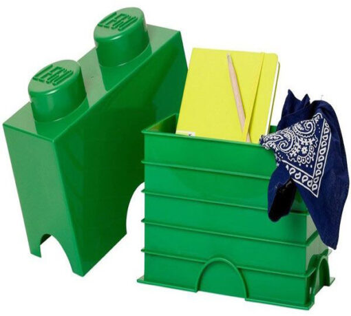 CONTENITORE LEGO BRICK 2 VERDE GADGET