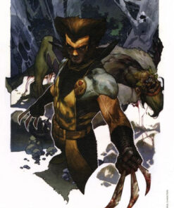 COSMIC ART S.BIANCHI -WOLVERINE&SABERTHOOT- LYTHO PRINTED ART