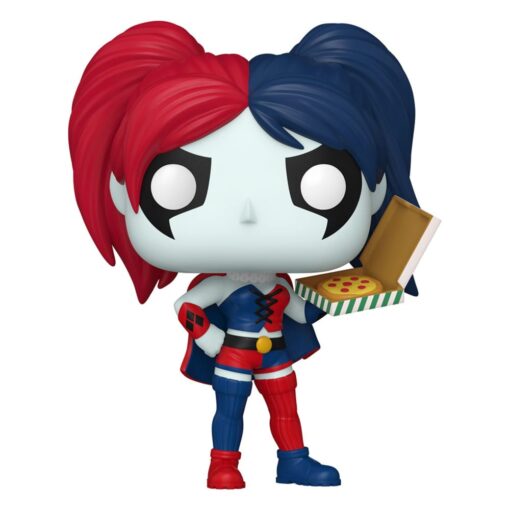 Dc Comics: Harley Quinn Takeover Pop! Heroes Vinile Figura Harley Con Pizza 9 Cm Funko