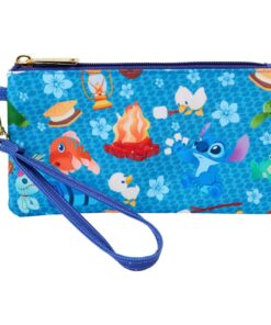 Disney By Loungefly Portafoglio Lilo & Stitch Camping Cuties Aop Wristlet Loungefly