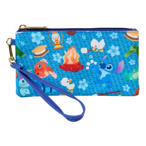 Disney By Loungefly Portafoglio Lilo & Stitch Camping Cuties Aop Wristlet Loungefly