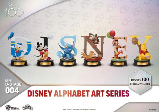 Disney Mini Diorama Stage Statuas 6-pack 100 Years Of Wonder-disney Alphabet Art 10 Cm Beast Kingdom Toys