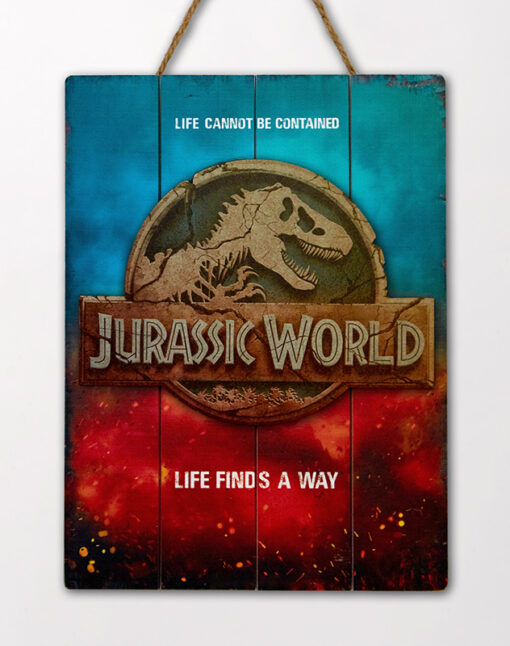 Doctor Da Collezionejurassic World Logo In Legno Poster Poster