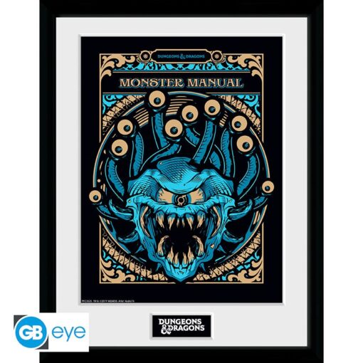 DUNGEONS & DRAGONS - Framed print "Monster Manual" (30x40)