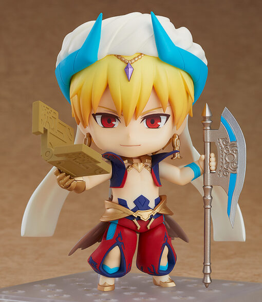 FATE G/O CASTER GILGAMESH ASCE NENDOROID MINI FIGURA ORANGE ROUGE