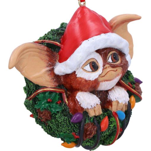 GREMLINS GIZMO IN WREATH HANGING ORNAMEN Decorazioni Natalizie Nemesis Now