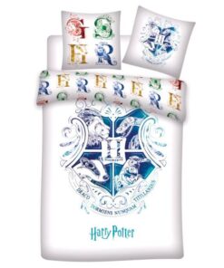 Harry Potter Copripiumino Bianco con Stemma Hogwarts Letto 240x220 cm Warner Bros.