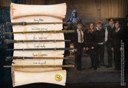 Harry Potter Display 6 Bacchette Character Esercito Di Silente Noble Collection