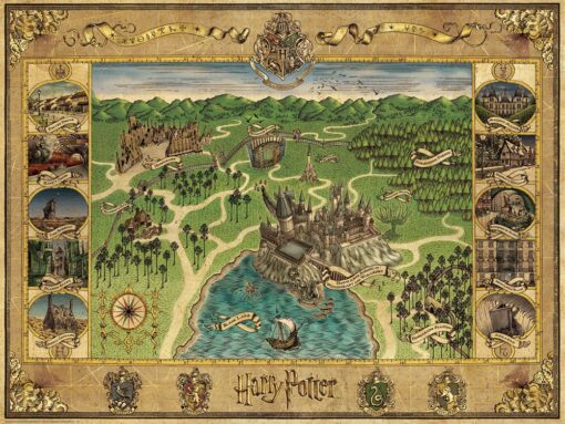 Harry Potter Jigsaw Puzzle Hogwarts Map (1500 Pezzi) Ravensburger