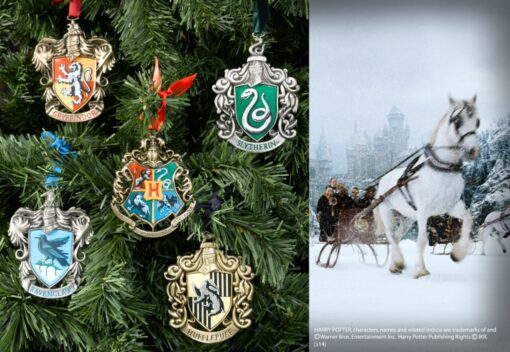 Harry Potter Ornamenti Natale Set 5 Stemmi Casate Di Hogwarts Noble Collection