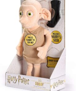 Harry Potter Peluche Interattivo Dobby con Calzino 32 cm Noble Collection