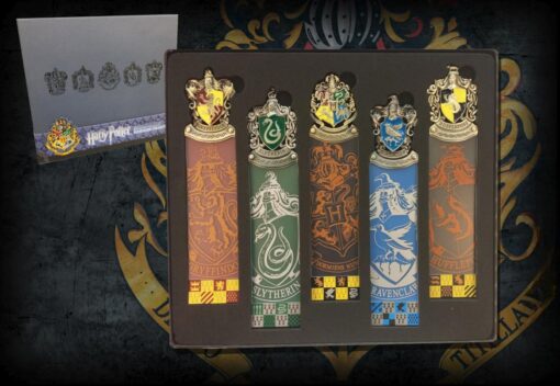 Harry Potter Set di 5 Segnalibri Con Tutte Le Casate Di Hogwarts Noble Collection