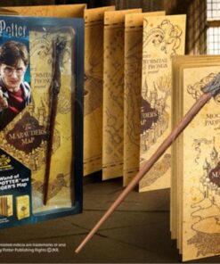 Harry Potter Set Regalo Bacchetta e Mappa Malandrino Originale 38 cm Noble Collection