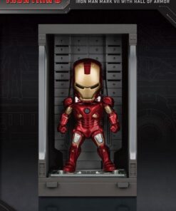 Iron Man 3 Statua Sala Delle Armature Mark VII Figura 8cm Mini Uova Beast Kingdom