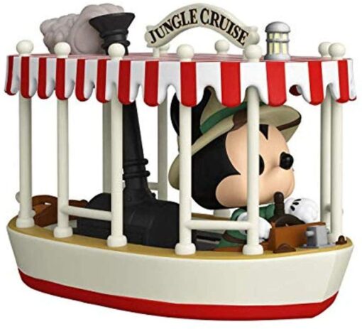 Jungle Cruise Funko POP Rides Vinile Figura Skipper Mickey con Barca 15 cm