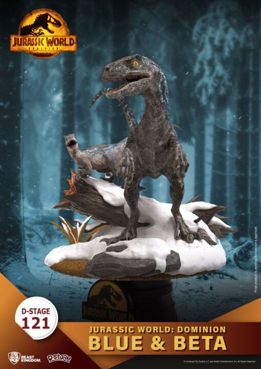 Jurassic World: Dominion D-Stage PVC Diorama Blue & Beta 13 Cm Beast Kingdom Toys