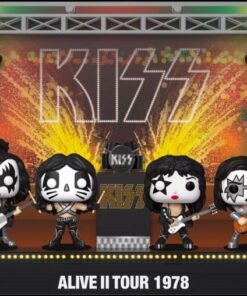 Kiss Pop! Moments Dlx Vinile Figura 4-pack Alive Ii 1978 Tour 9 Cm Funko