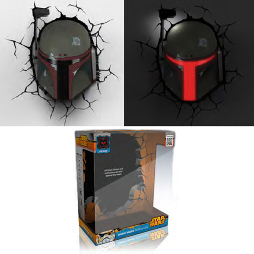 LAMPADA DA MURO 3D BOBA FETT STAR WARS GADGET