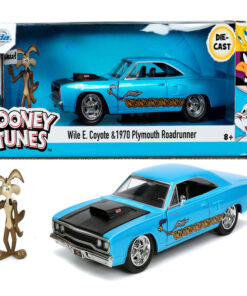 Looney Tunes Roadrunner Plymouth 1970 Car + Coyote Figura Set Jada Toys