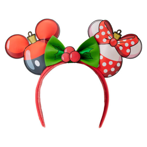 Loungefly Disney Mickey & Minnie Natale Ear Fascia Per Capelli Loungefly