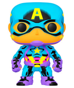 Marvel Black Light Funko POP Super Eroi Vinile Figura Capitan America 9 cm