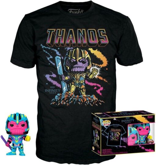 Marvel: Black Light - Pop Funko & Tee Box Thanos 9cm (t-shirt M) Funko Gadget