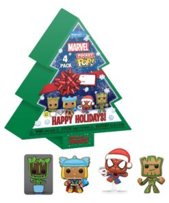 Marvel Holiday 2022 Pocket Pop! Vinile Portachiavis 4-pack Tree Holiday Box 4 Cm Funko