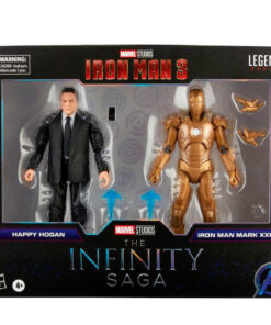 Marvel The Infinity Saga Iron Man 3 Happy Hogan E Iron Man Mark Xxi Set 2 Figures 15cm Hasbro