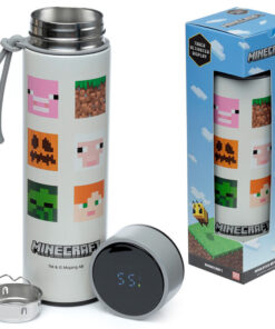 Minecraft Thermos Acciaio Inossidabile Bottiglia Thermometer 450ml Puckator