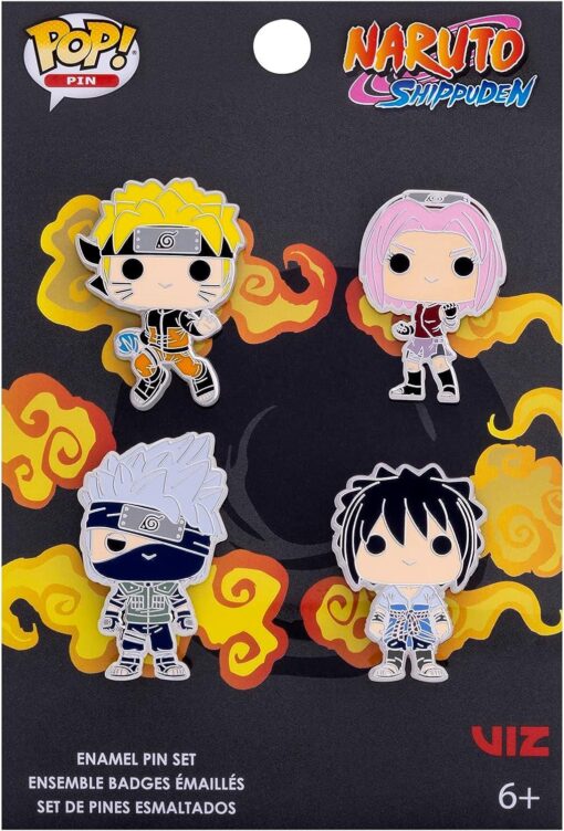 Naruto - 4pk Pop Spilla Enamel Set - Team 7 Funko Gadget