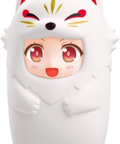 Nendoroid More Kigurumi Face Parts Case For Nendoroid Figures White Kitsune 10 Cm Good Smile Company