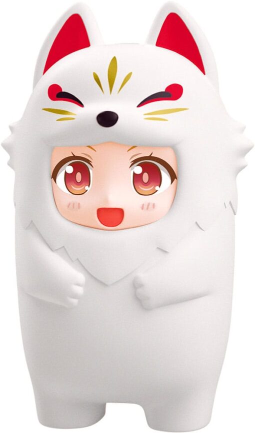 Nendoroid More Kigurumi Face Parts Case For Nendoroid Figures White Kitsune 10 Cm Good Smile Company