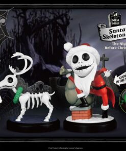 Nightmare Before Christmas Mini Uova Attack Figura 2-pack Santa Jack & Skeleton Reindeer 8 Cm Beast Kingdom Toys